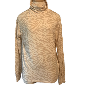 Anthropologie size small animal print turtleneck sweater